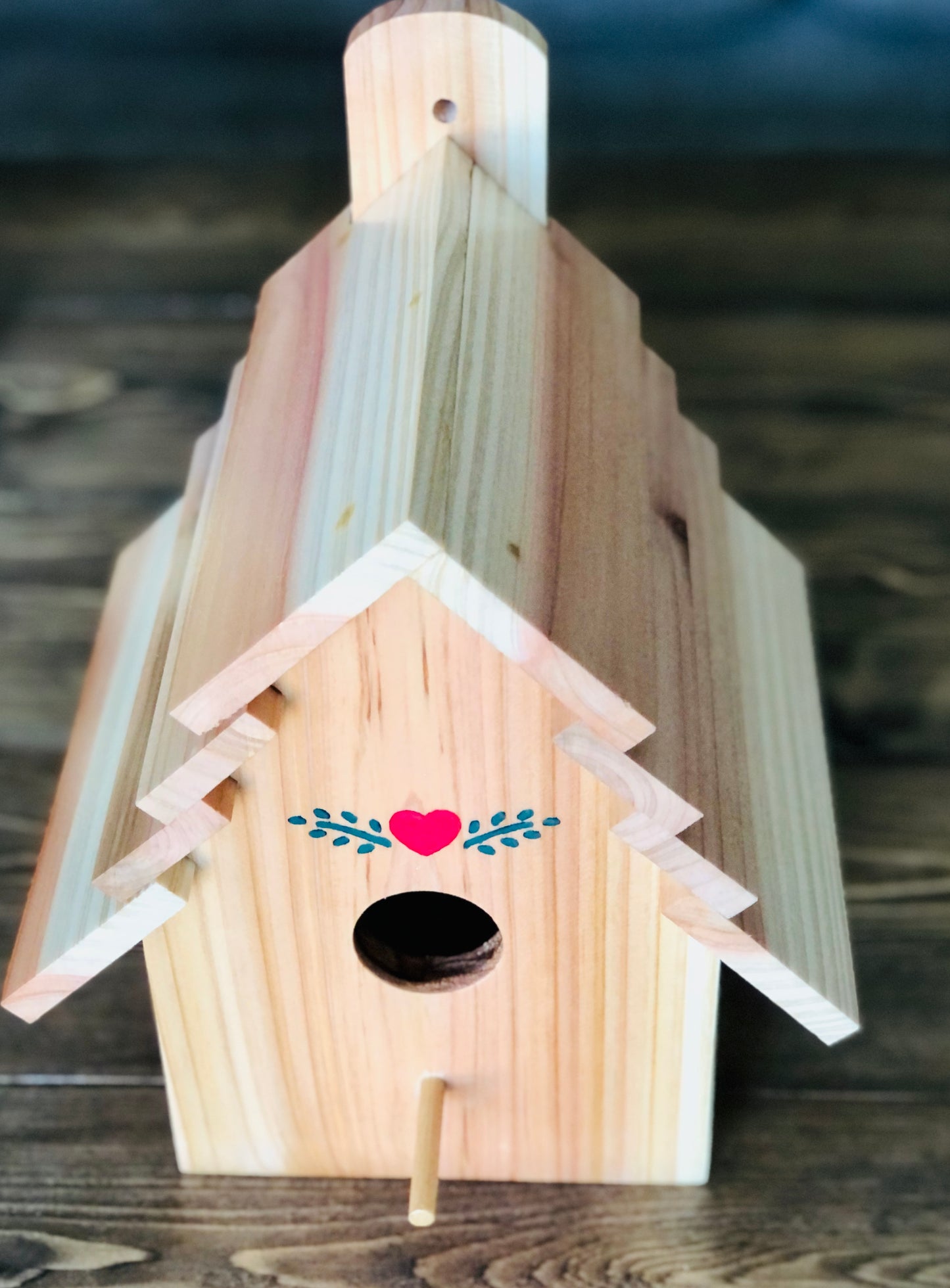 Hand-Painted Cedar Birdhouse - Made to Order