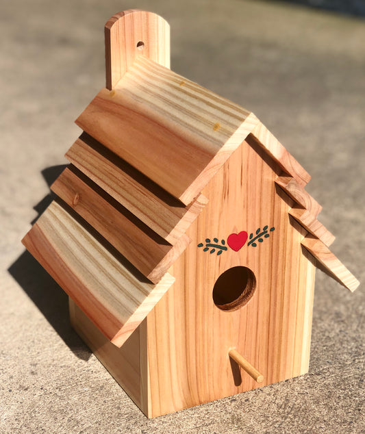 Hand-Painted Cedar Birdhouse - Made to Order